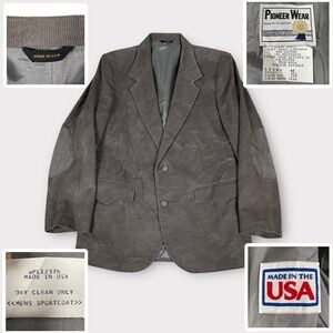 Vintage Pioneer Wear Blazer Mens 42 Corduroy Elbow‎ Patch USA 90s Western